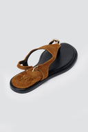ERYNN - Toe Ring Sandals Metal Detail - Tan Suede