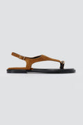 ERYNN - Toe Ring Sandals Metal Detail - Tan Suede