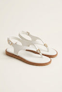 TFP - Toe Ring Sandals Metal Detail - White Matte