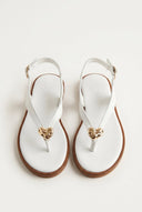 TFP - Toe Ring Sandals Metal Detail - White Matte