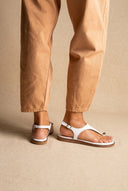 TFP - Toe Ring Sandals Metal Detail - White Matte