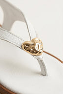 TFP - Toe Ring Sandals Metal Detail - White Matte