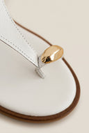 TFP - Toe Ring Sandals Metal Detail - White Matte