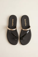 RAGAZZA - Toe Ring Sandals Patent - Black Patent