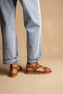 TFP - Toe Ring Sandals Side Strap - Taupe Suede