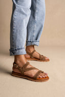 TFP - Toe Ring Sandals Side Strap - Taupe Suede