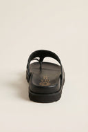 ATENEO - Toe Ring Sandals T - Strap - Black Matte