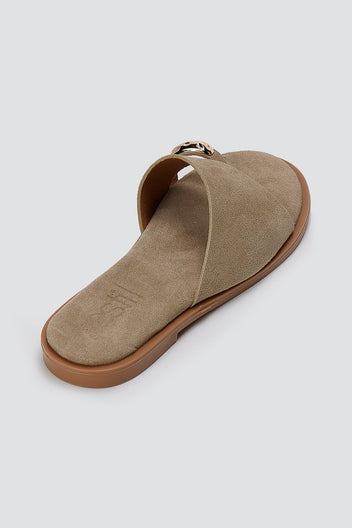Estil - Toe Ring Sandals - Taupe Suede