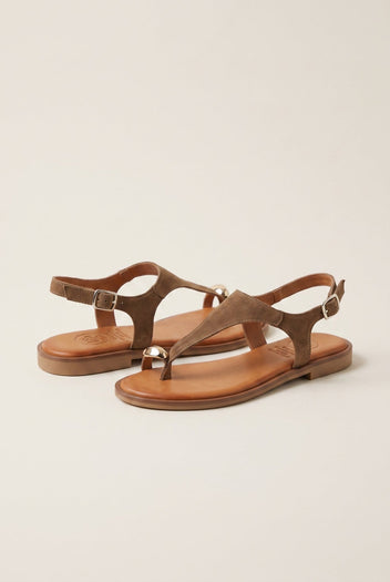 TFP - Toe Ring Sandals - Taupe Suede