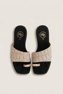 TFP - Toe Ring Sandals Wide Strap - Beige Croc