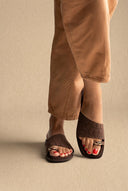 TFP - Toe Ring Sandals Wide Strap - Brown Croc