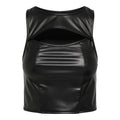 Τοπ δερματίνη με cut out Only 15307168 - Μαύρο - thefashionproject.gr - ONLY