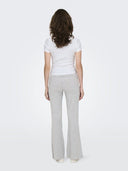 Τοπ κοντομάνικο ριμπ ONLY 15339774 - Λευκό - thefashionproject.gr - ONLY