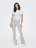 Τοπ κοντομάνικο ριμπ ONLY 15339774 - Λευκό - thefashionproject.gr - ONLY
