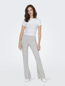 Τοπ κοντομάνικο ριμπ ONLY 15339774 - Λευκό - thefashionproject.gr - ONLY