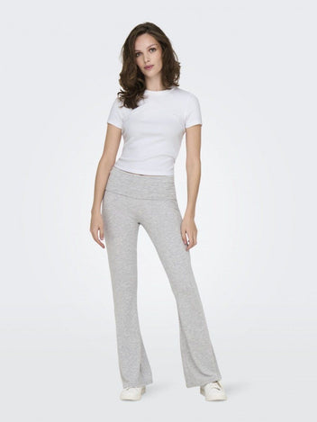 Τοπ κοντομάνικο ριμπ ONLY 15339774 - Λευκό - thefashionproject.gr - ONLY