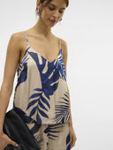 Τοπ σατέν με φύλλα Vero moda 10327428 - Μπλε - thefashionproject.gr - VERO MODA