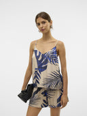 Τοπ σατέν με φύλλα Vero moda 10327428 - Μπλε - thefashionproject.gr - VERO MODA