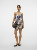 Τοπ σατέν με φύλλα Vero moda 10327428 - Μπλε - thefashionproject.gr - VERO MODA