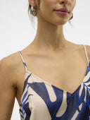 Τοπ σατέν με φύλλα Vero moda 10327428 - Μπλε - thefashionproject.gr - VERO MODA