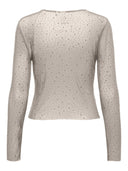 Τοπ see through με στρας ONLY 15331787 - Μπεζ - thefashionproject.gr - ONLY
