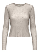 Τοπ see through με στρας ONLY 15331787 - Μπεζ - thefashionproject.gr - ONLY
