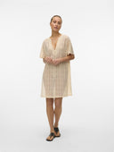 Τουνίκ με διάτρητο σχέδιο Vero Moda 10325039 - Μπεζ - thefashionproject.gr - VERO MODA
