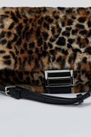 Τσάντα από συνθετική γούνα με print - Leopard - thefashionproject.gr - MICUSSI