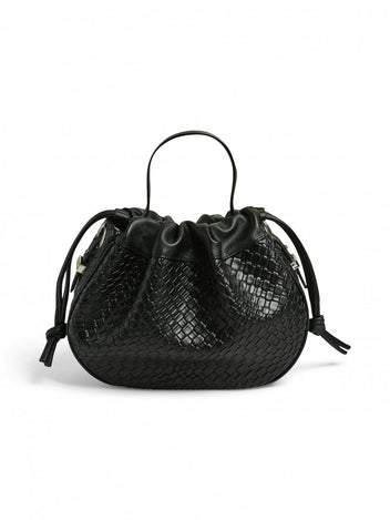Τσάντα ballon με pattern PIECES 17160038 - Μαύρο - thefashionproject.gr - PIECES