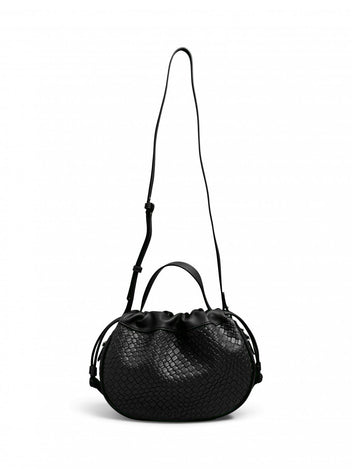 Τσάντα ballon με pattern PIECES 17160038 - Μαύρο - thefashionproject.gr - PIECES