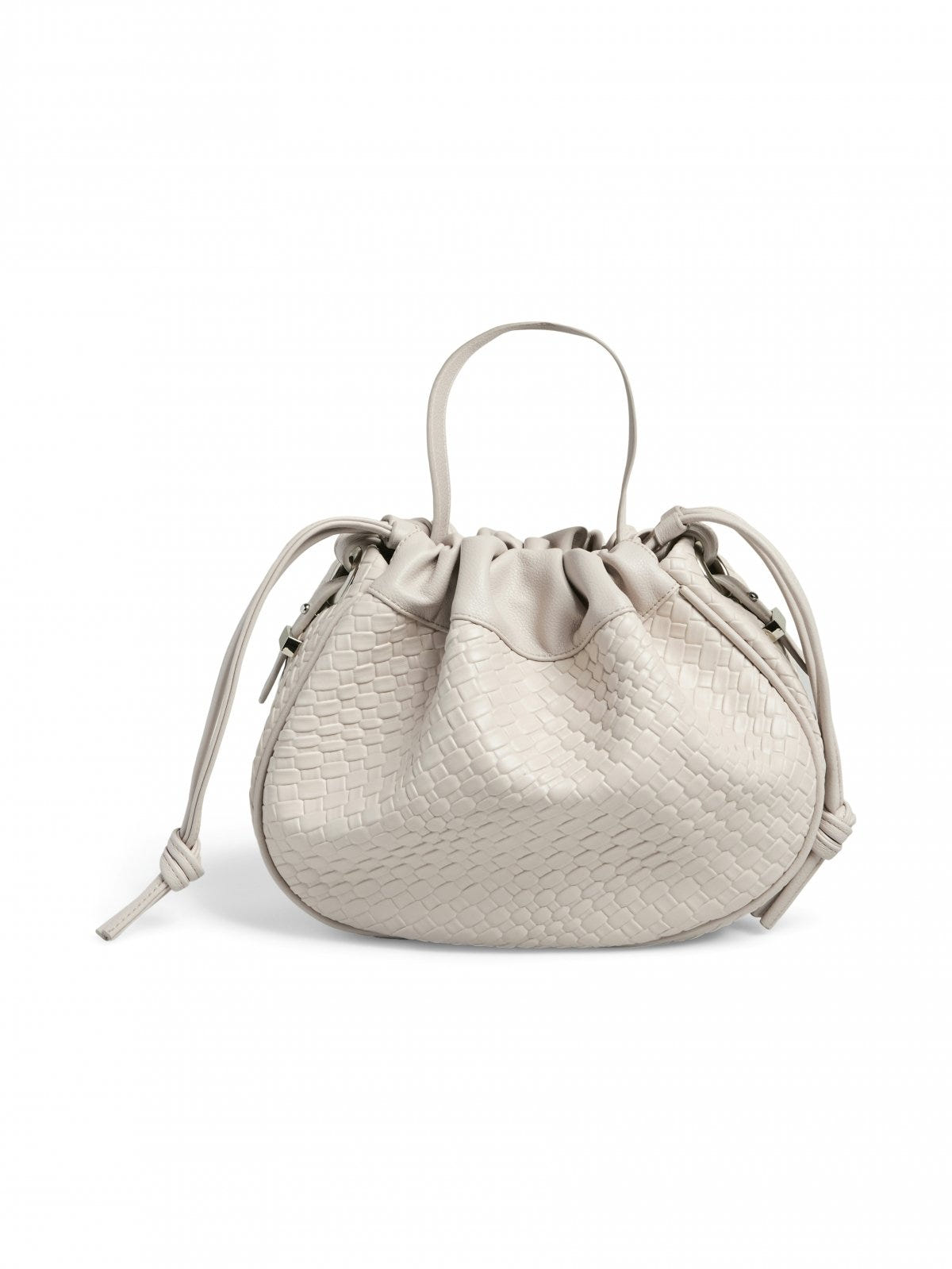 Τσάντα ballon με pattern PIECES 17160038 - Μπεζ - thefashionproject.gr - PIECES