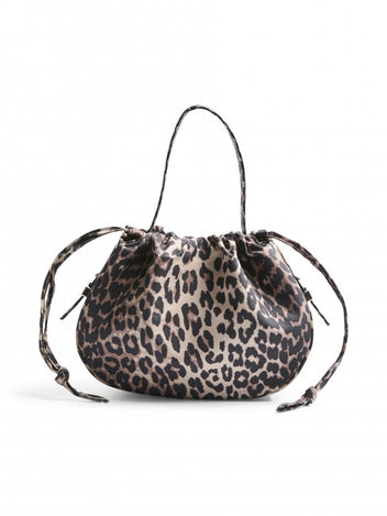Τσάντα balloon υφασμάτινη χειρός 17158753 - Leopard - thefashionproject.gr - PIECES