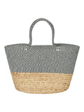 Τσάντα ψάθινη με σχοινί Vero Moda 10263020 - Λευκό/Μαύρο - thefashionproject.gr - VERO MODA