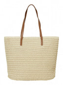 Τσάντα ψάθινη παραλίας Vero Moda 10224558 - Μπεζ - thefashionproject.gr - VERO MODA