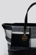 Τσάντα shopper με ύφασμα και print - Μαύρο - thefashionproject.gr - ALEX - MAX