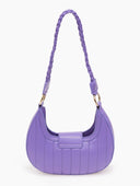 Τσάντα ώμου καπιτονέ με ματ αγκράφα - Μωβ - thefashionproject.gr - The Fashion Project