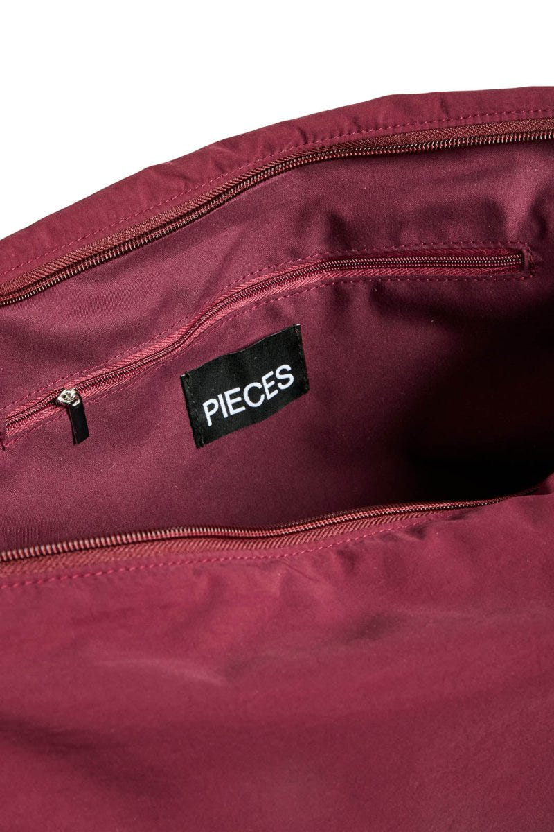 Τσάντα ώμου Pieces - Μπορντό - thefashionproject.gr - PIECES