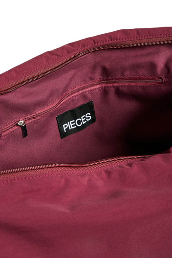Τσάντα ώμου Pieces - Μπορντό - thefashionproject.gr - PIECES