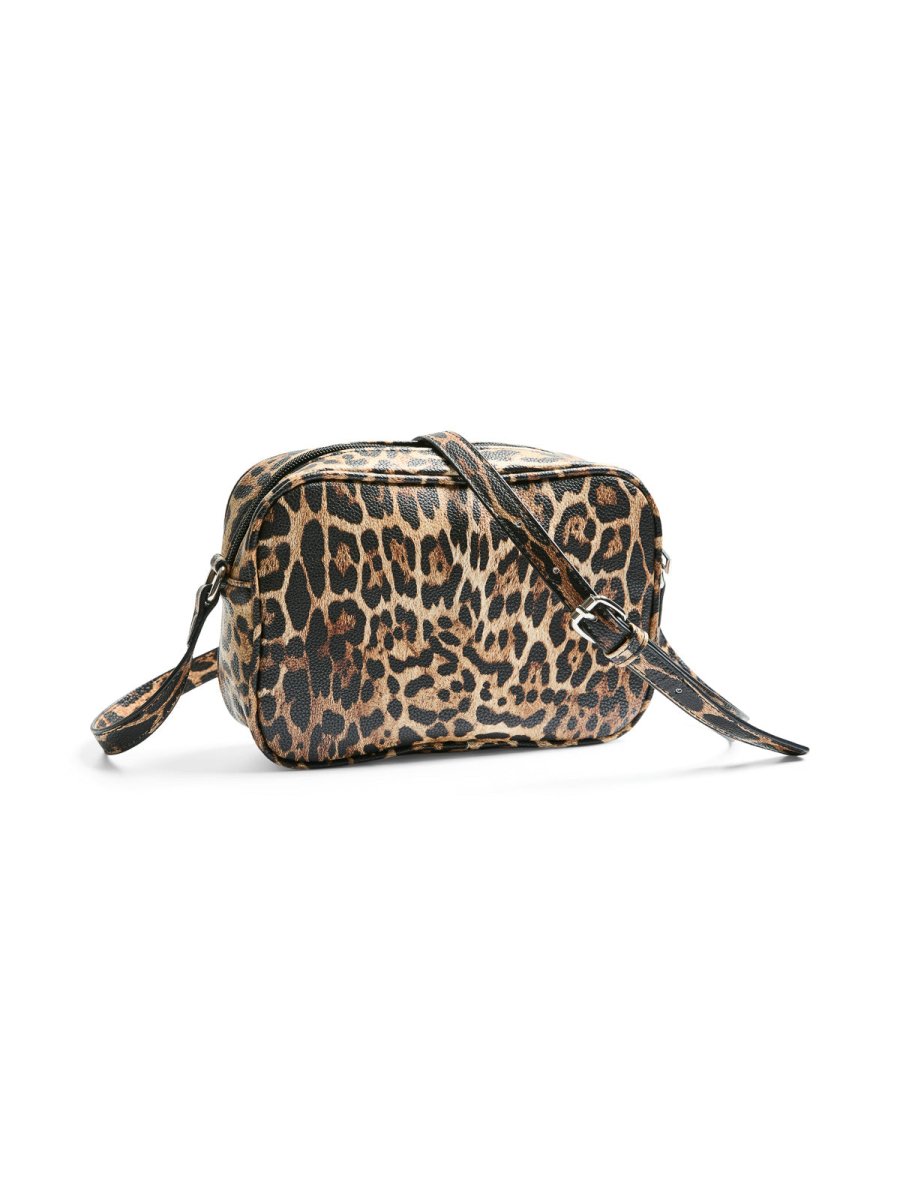 Τσάντα χιαστί με print PIECES - Leopard - thefashionproject.gr - PIECES