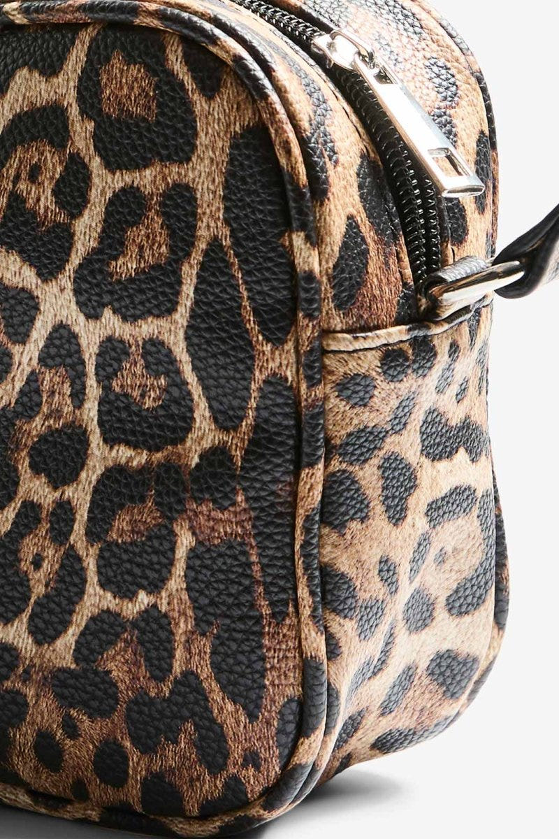 Τσάντα χιαστί με print PIECES - Leopard - thefashionproject.gr - PIECES
