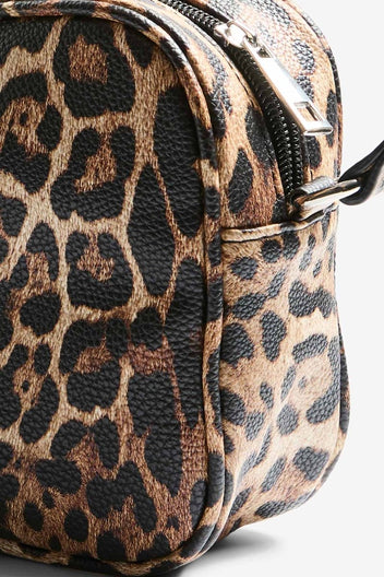 Τσάντα χιαστί με print PIECES - Leopard - thefashionproject.gr - PIECES