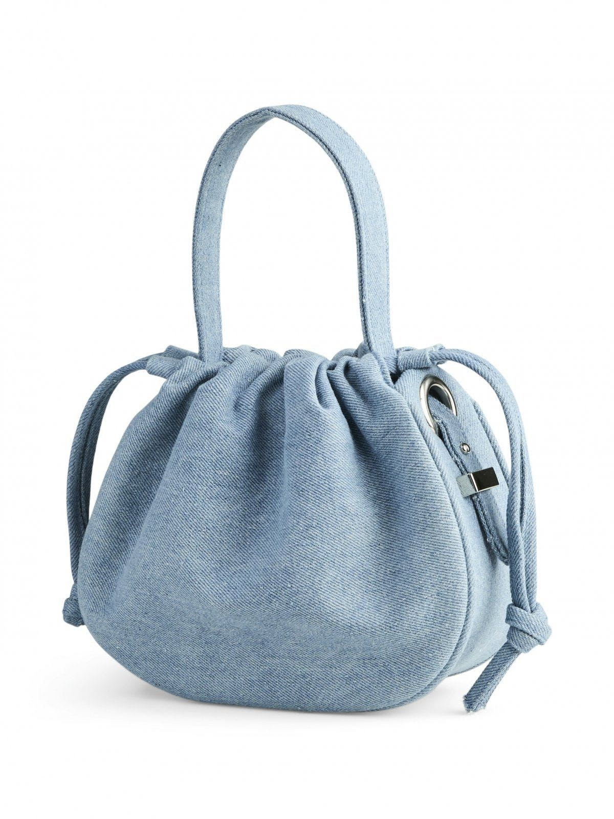 Τσαντάκι πουγκί με denim όψη PIECES 17157573 - Μπλε denim - thefashionproject.gr - PIECES