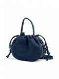 Τσαντάκι πουγκί με denim όψη PIECES 17157573 - Μπλε σκούρο - thefashionproject.gr - PIECES