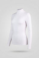 PIECES - Turtleneck Ribbed Top Fitted - White