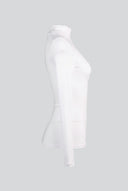 PIECES - Turtleneck Ribbed Top Fitted - White