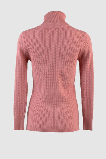 The Fashion Project - Turtleneck Sweater Fitted - Dusty Rose