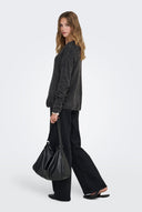 ONLY - V Neck Knit Sweater Relaxed Fit - Dark Gray