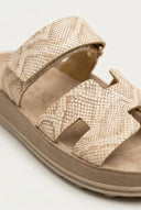 FANTASY SANDALS - Velcro Strap Sandals - Rosegold Lizard