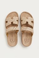 FANTASY SANDALS - Velcro Strap Sandals - Rosegold Lizard