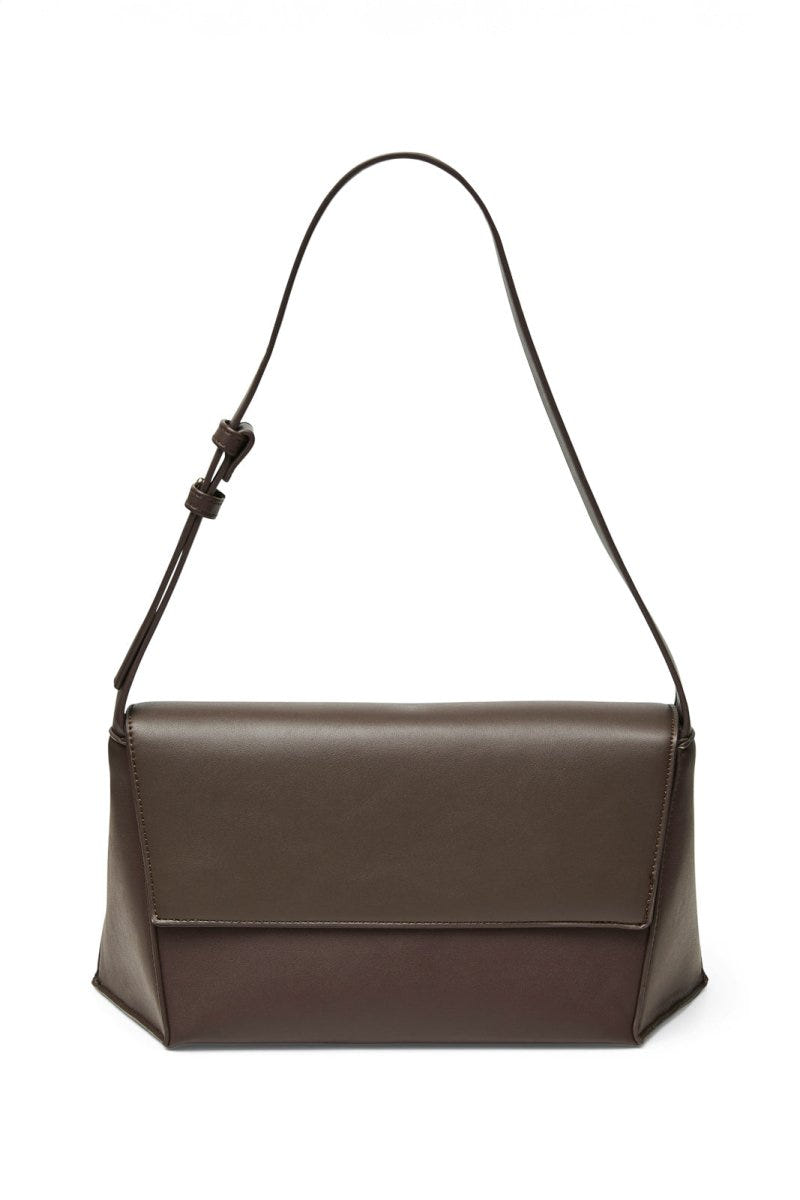 Vero Moda Shoulder Bag with Flap 10333088 - Dark Brown Matte - thefashionproject.gr - VERO MODA